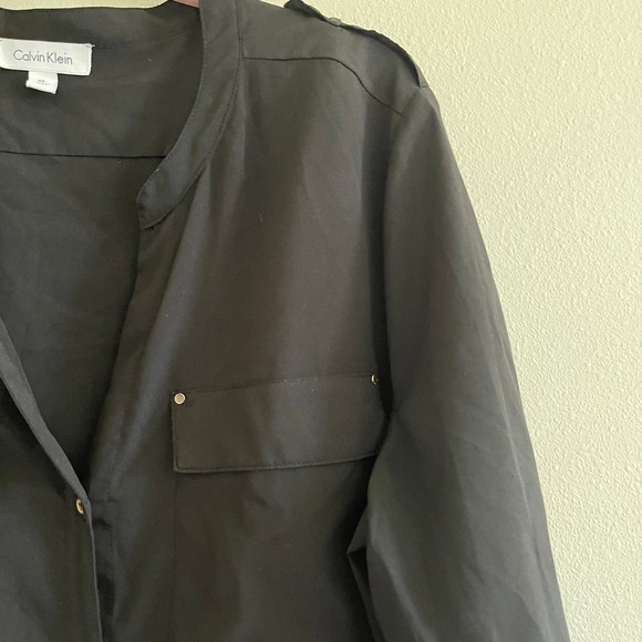 Calvin Klein black long sleeve button shirt size XL - Picture 5 of 6